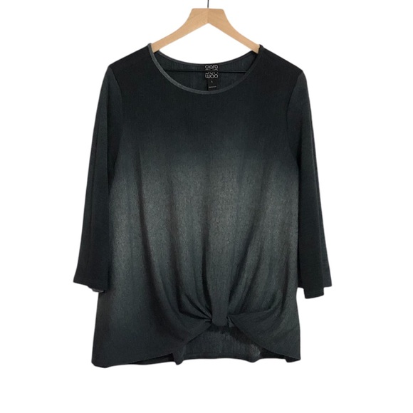 Clara Sun Woo Ombré Knit Top Front Knot - Picture 1 of 6
